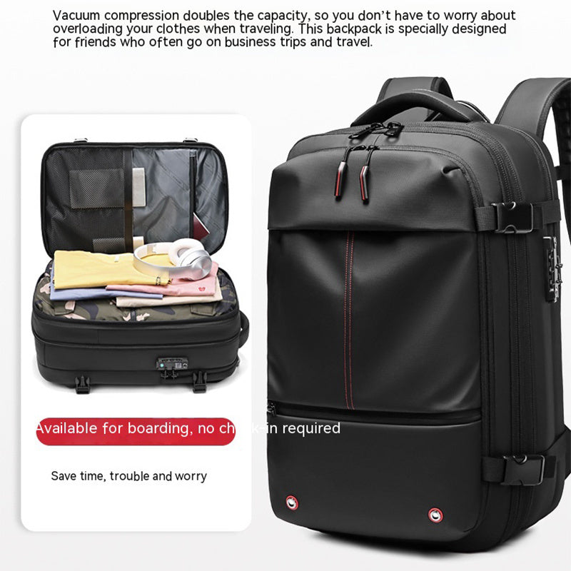 Travel Backpack Men's Business Multifunction Computer Bag Vacuum Compression Large-capacity Backpack null