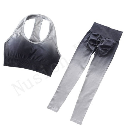 Two Piece Seamless Yoga Women's Gym Polyester BODYSUIT null