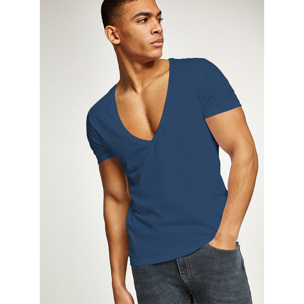 Fitness Sports And Leisure Deep V-neck T-shirt null