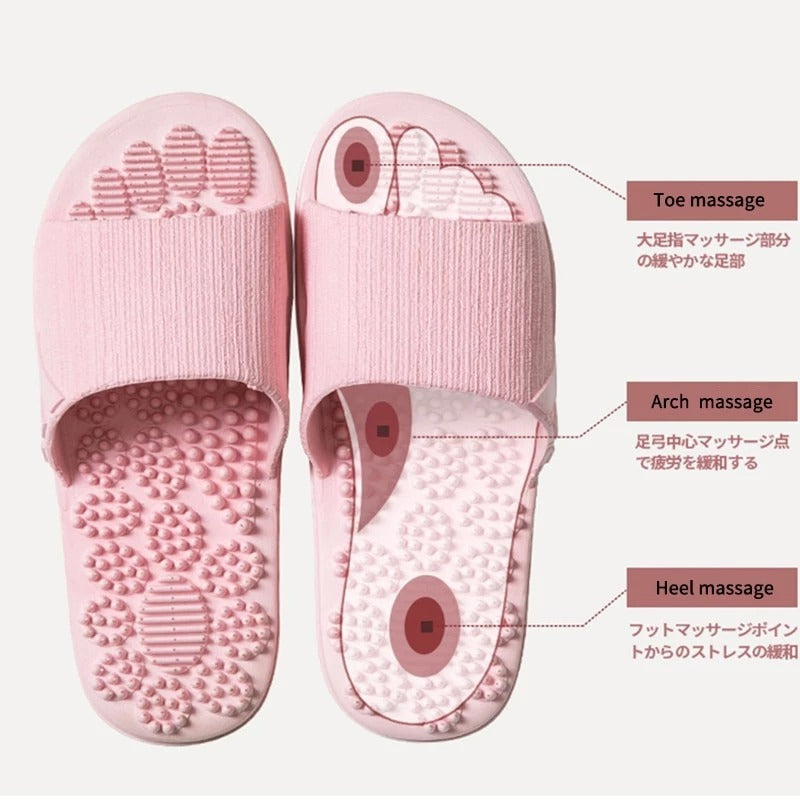 Reflexology Foot Massage Slippers Bath Slippers Tension Relief Acupuncture Feet Massager Household Slipper Foot Health Care null