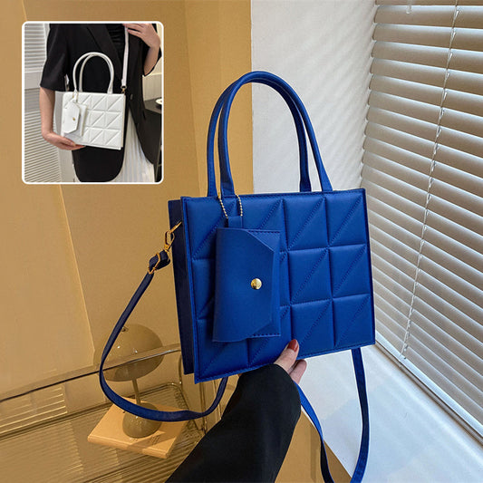 Fashion Plaid Shoulder With Small Wallet Simple Elegant Portable Square Tots Women's Handbag null