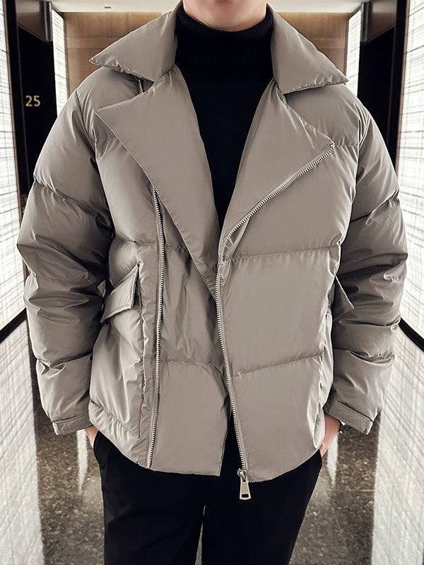 Mens Thickened Collared Down Jacket