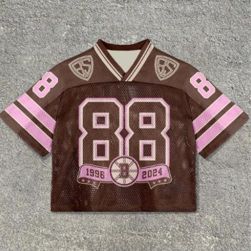 Men's Casual V-neck Short-sleeved Digital Printing Pullover