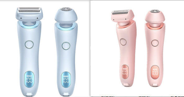 2 In 1 Hair Removal Epilator USB Rechargeable Trimmer Women Body Razor Face Leg Armpit Bikini Hand Pubic Shaver Hair Remover null