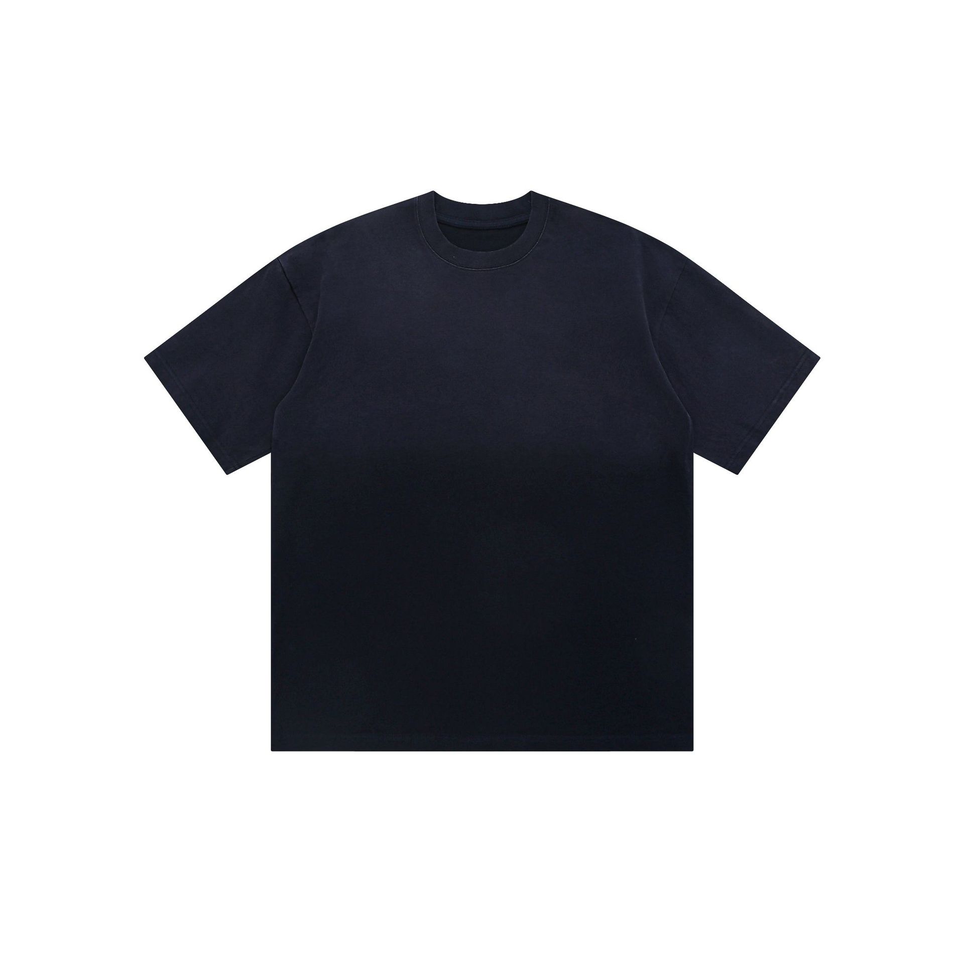 American Retro Double Yarn Pure Cotton Gradient Color Short Sleeve Men