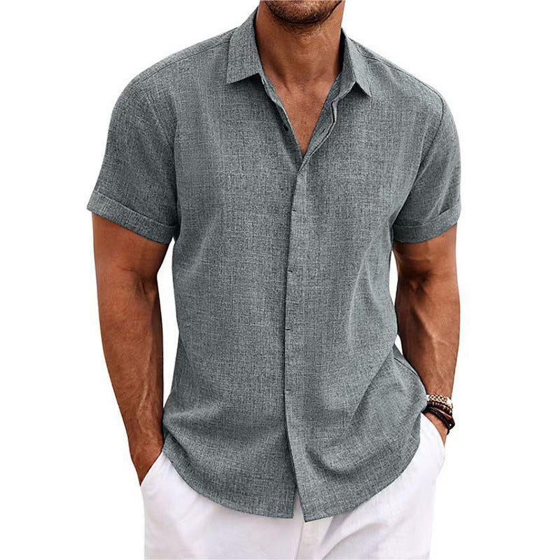 Beach Plus Size Men's Short-sleeve Shirt