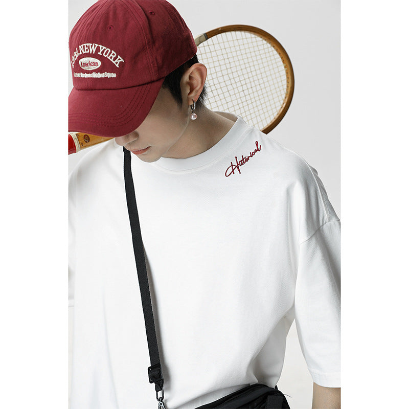 Three-dimensional Patchwork Short-sleeved T-shirt Men's Summer New Loose