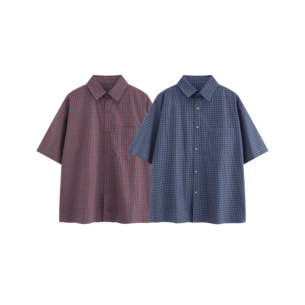 Youth Loose All-matching Couple Half Sleeve Shirt