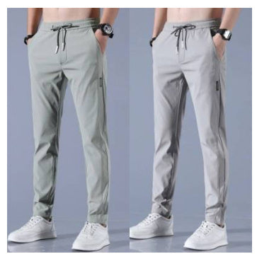 Ice Silk Pants Men'S Summer Thin Casual Pants Loose Straight Breathable null