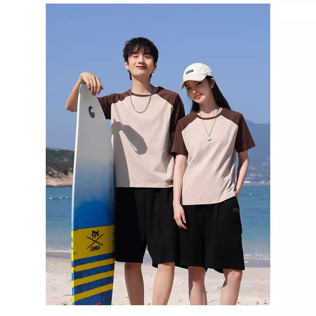 Round Neck T-shirt Work Clothes Printing