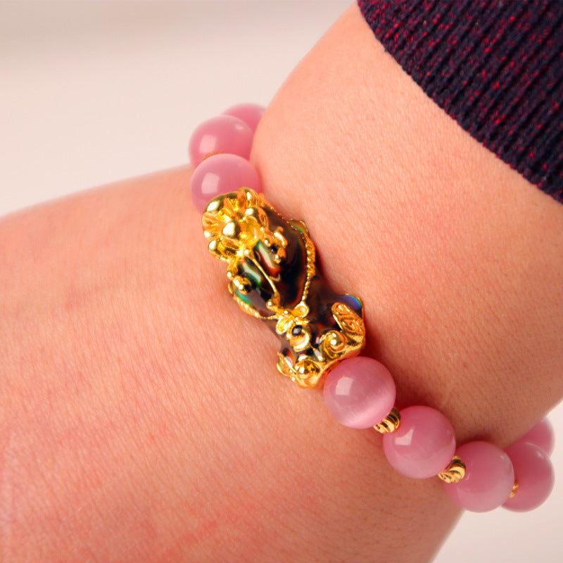 3D Gold Plated PiXiu Bracelet null