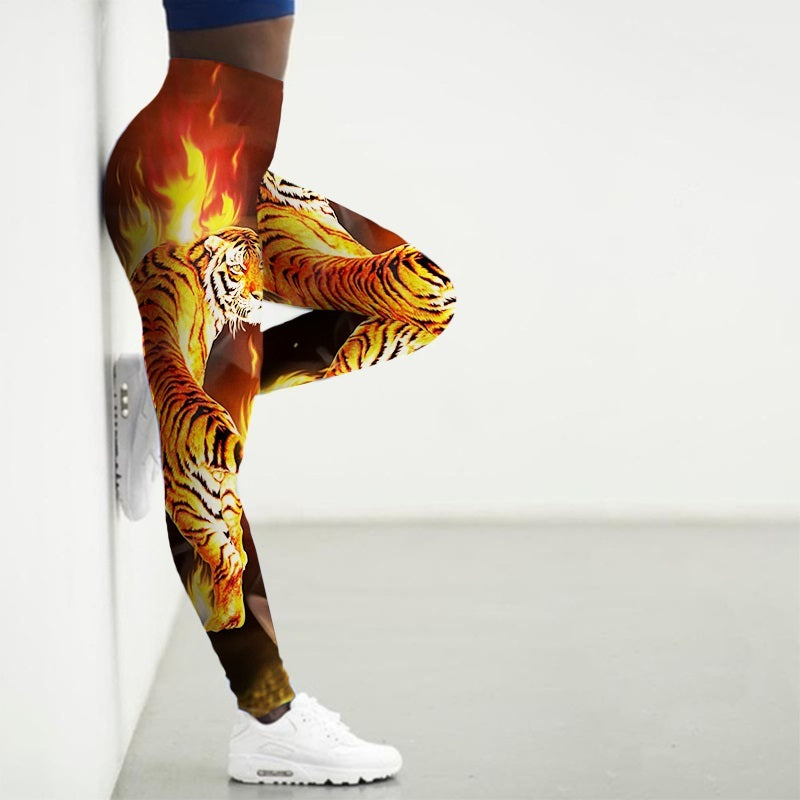 Printed Animal Bodysuit Yoga Pants Gym Wear null