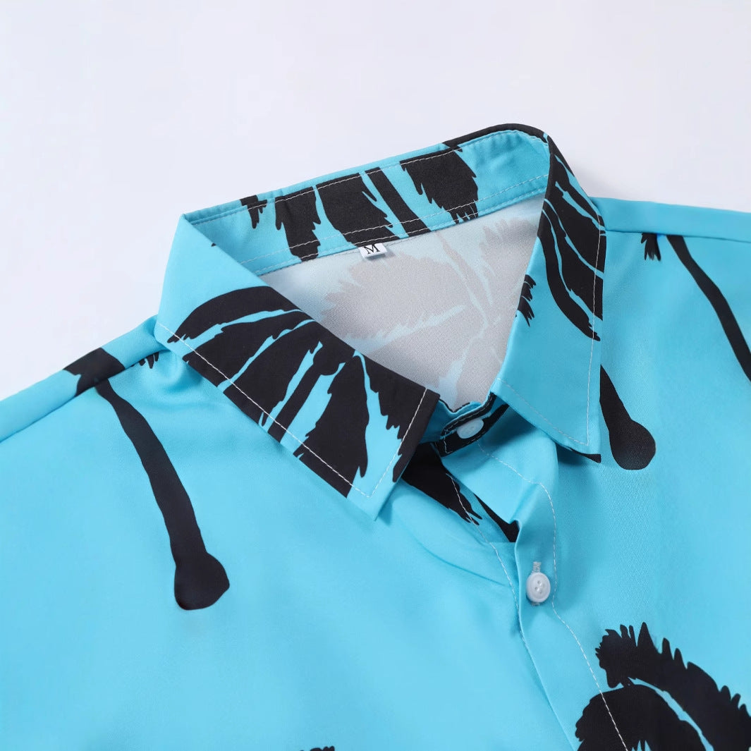 Summer Men's Short-sleeved Shirt Pants Suit