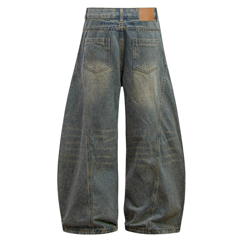 American-style Vintage Washed-and-distressed Bootcut Jeans For Men And Women