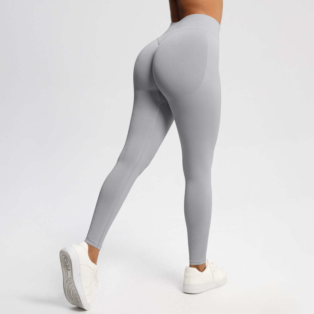 Seamless Solid-color Three-panel High-waist Yoga Wear That Lifts And Sculpts The Hips