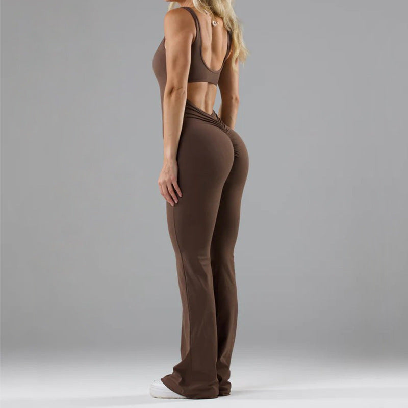 Tight Yoga Bodysuit Casual Hollow Seamless Womens Clothing null