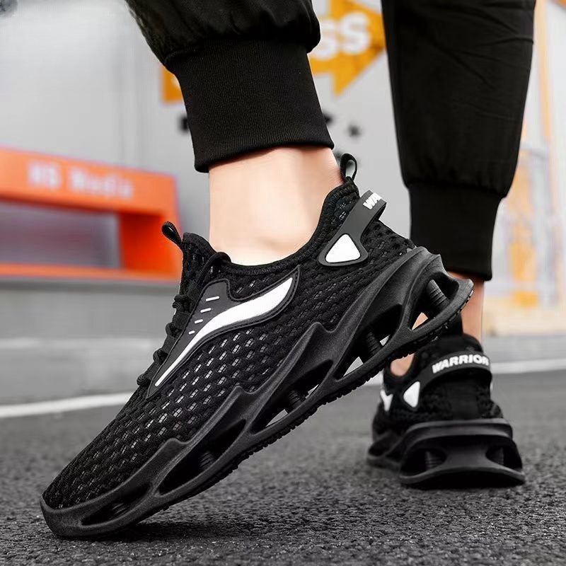 Men's Lace-up Sneakers Mesh Sports Shoes Fashion Hollow-sole Low Top Running Shoes null