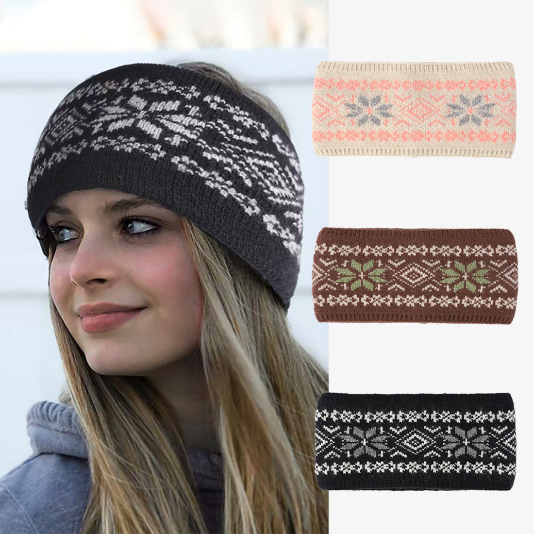 Knitted Hairband With A Wide Brim
