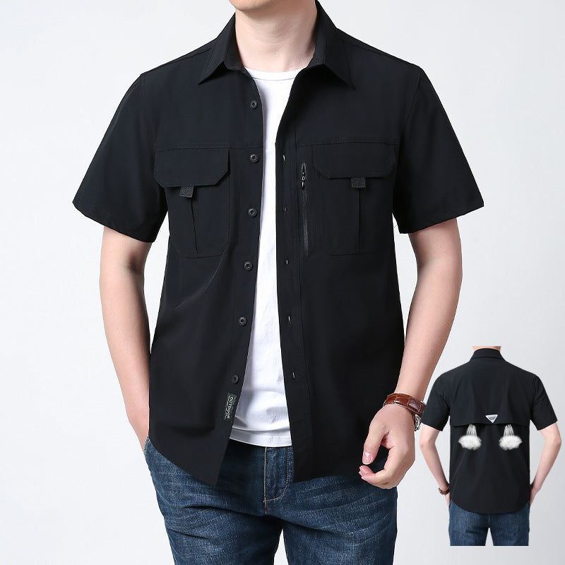 Outdoor All-matching Short Sleeve Quick-drying Breathable Shirt