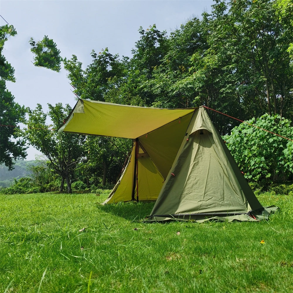 Lightweight Shelter With Snow Skirt Cold Protection In Winter Wild Camping Pyramid Tent null