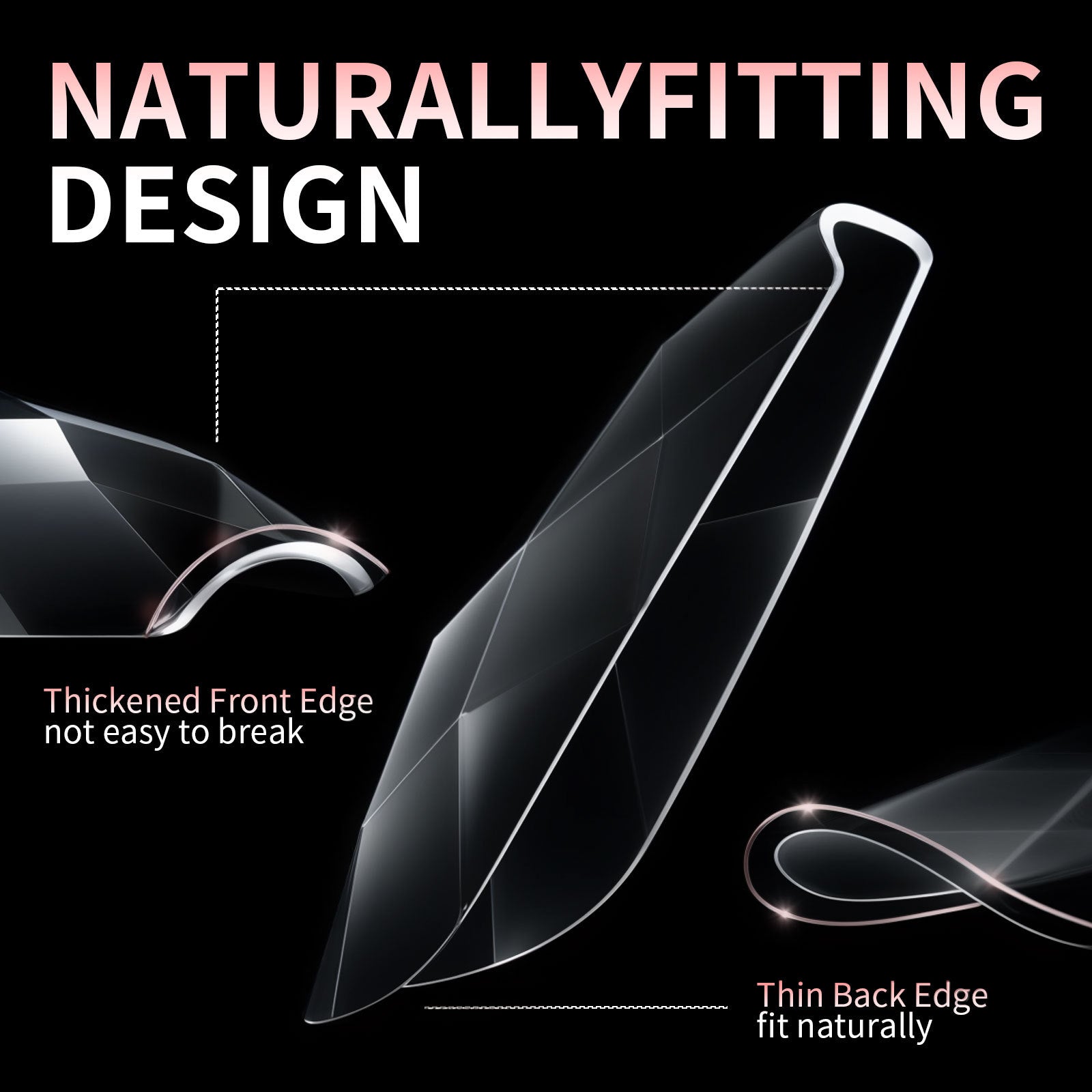 3D Diamond Wear Long Shaping Nail Tip