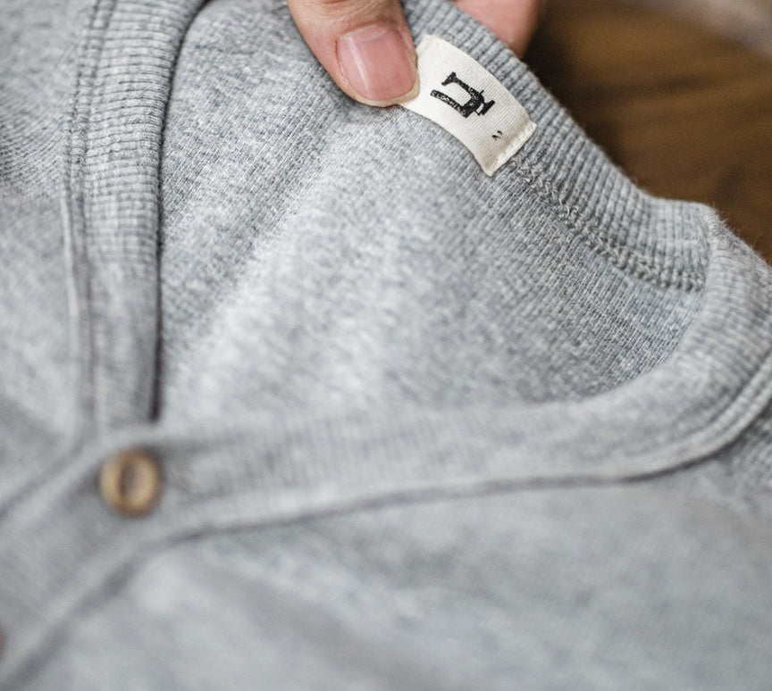 American Retro Solid Color Casual T-shirt Men