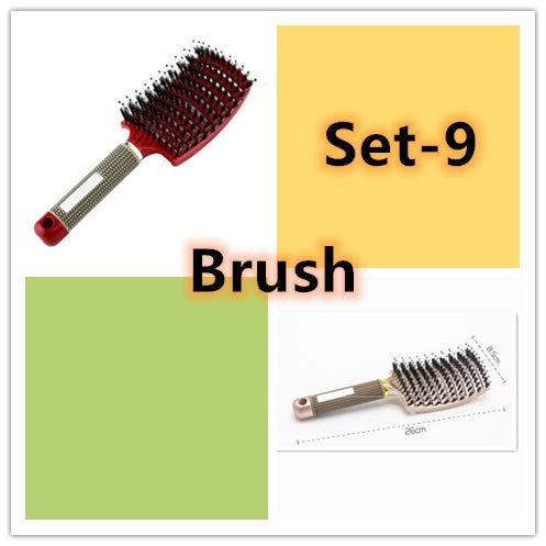 Hairbrush Anti Klit Brushy Haarborstel Women Detangler Hair Brush Bristle Nylon Scalp Massage  Teaser Hair Brush Comb null