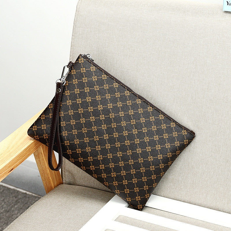 Men's Clutch Clutch Envelope Package Casual Gingham Check