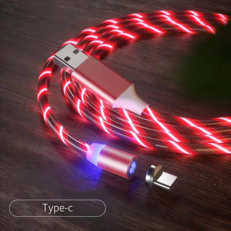 Magnetic Charging Cable Streamer Fast Charging Cable Lighting Micro USB Cable LED Magnet Charger Type-C Cable null