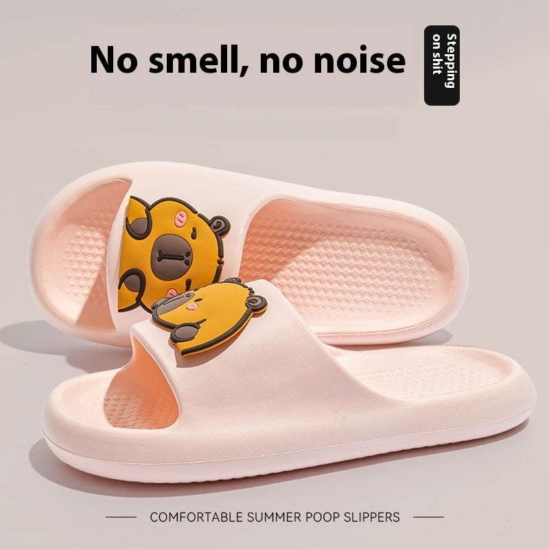 Cute Cartoon Dog Slippers Non-slip Floor Bathroom Slipper Summer Women's House Shoes null