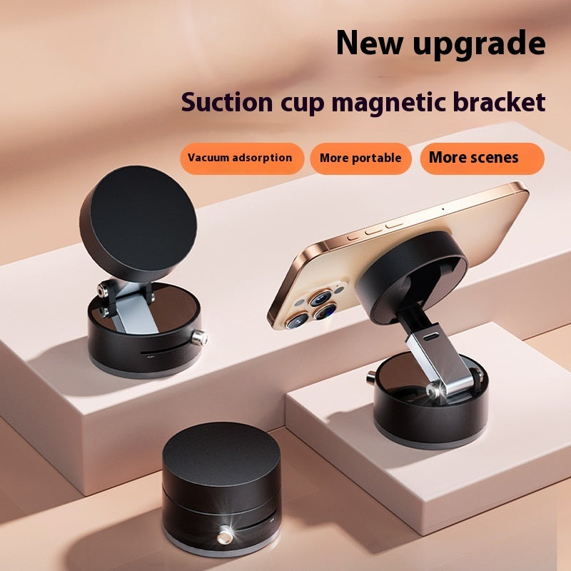 Foldable Magnetic Vacuum Car Phone Holder Foldable Suction Cup With Suction Cup Hands-Free Navigation For Smart Phone null