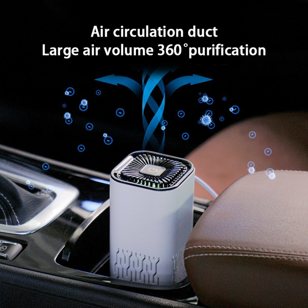 Car Air Purifier Portable Negative Ion Generator Remove Formaldehyde Dust Smoke Air Freshen Washer For Home Car null