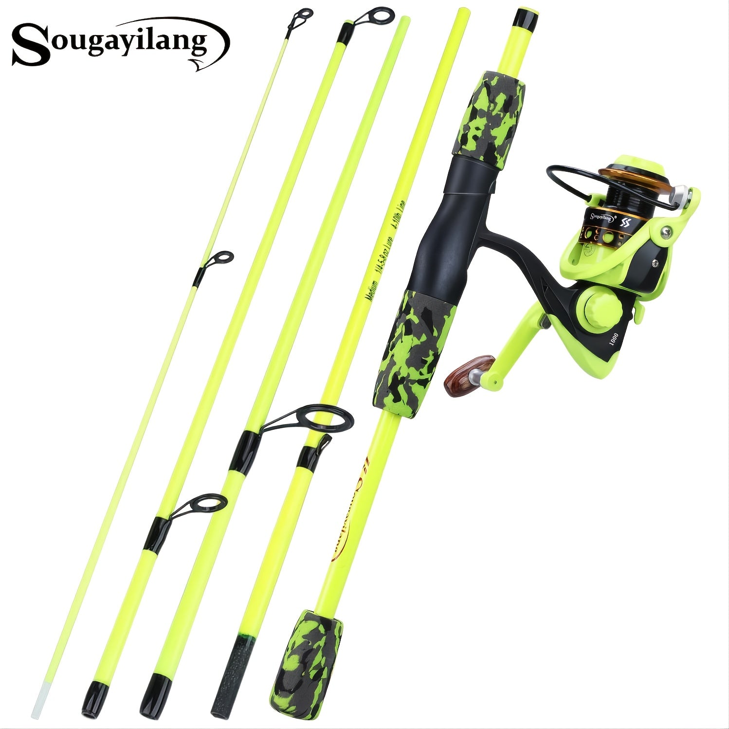Sougayilang Fishing Rod Set Travel Fishing Combo