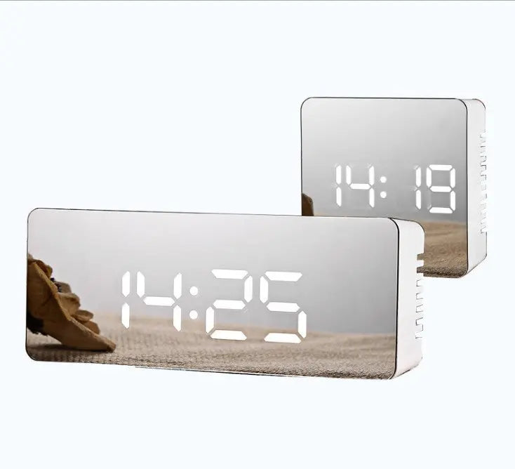 Digital LED multi-function mirror clock null