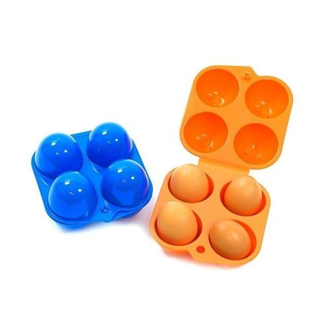 Outdoor Camping Tableware Portable Camping Picnic BBQ Egg Box Container Egg Storage Boxes null