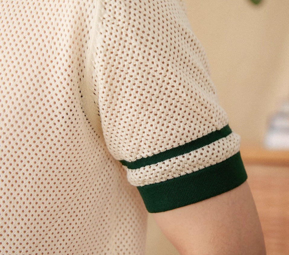 Special Preppy Style Short Sleeve Hollow Cardigan