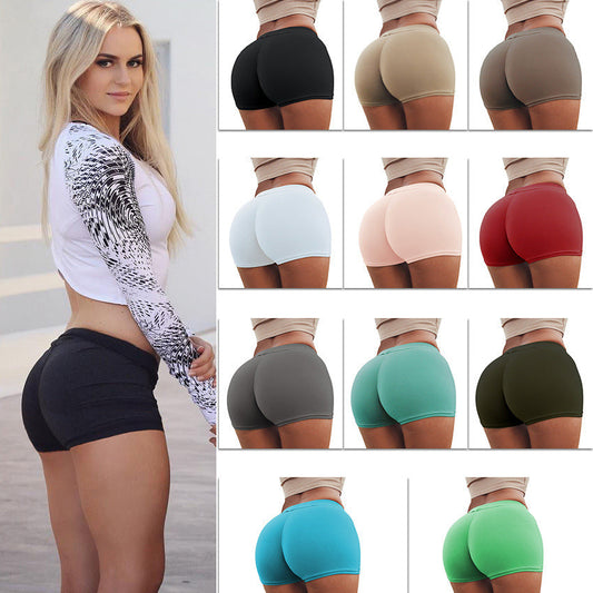 High Waist Stretch Fitness Yoga Gym Shorts Seamless Short Scrunch Butt null