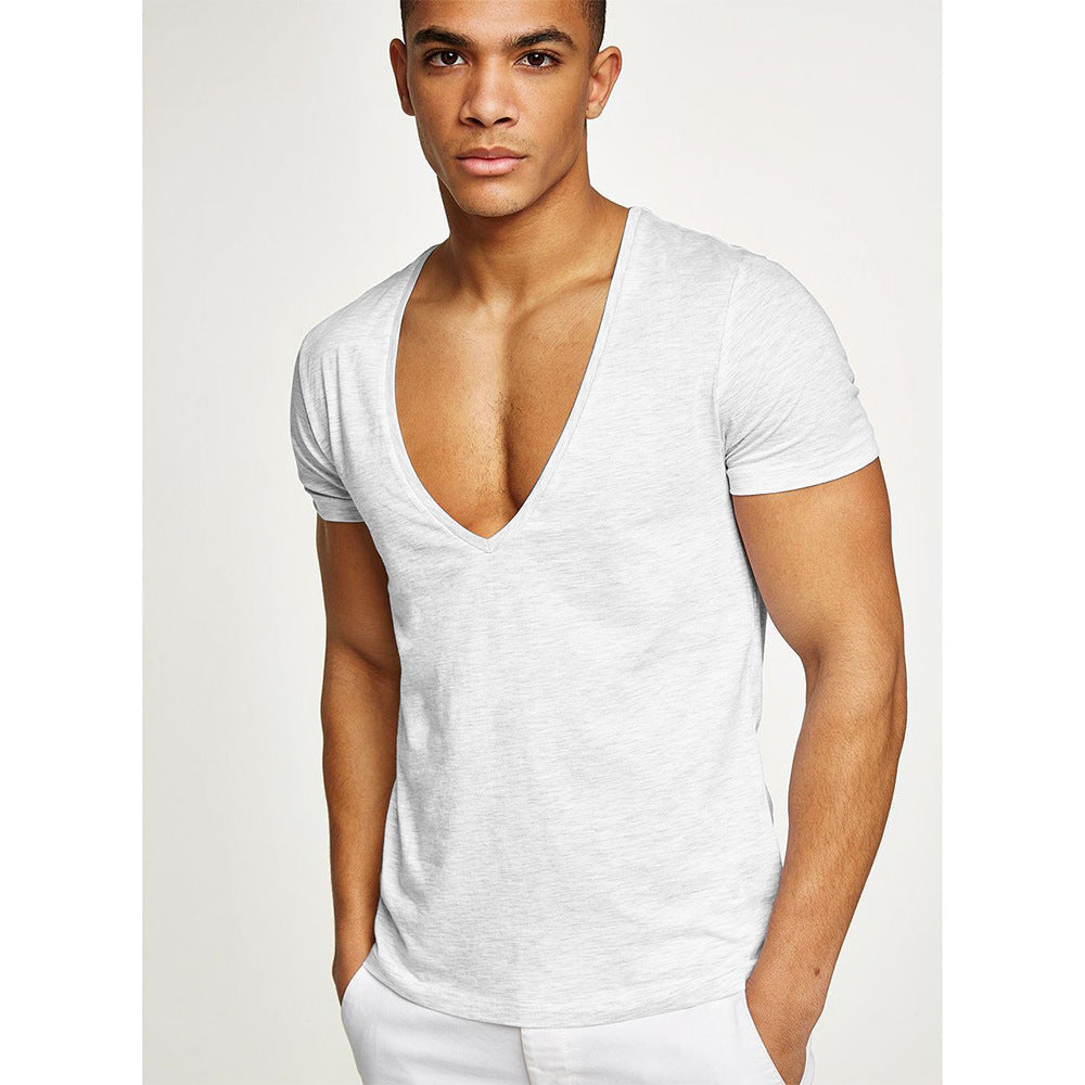 Fitness Sports And Leisure Deep V-neck T-shirt null