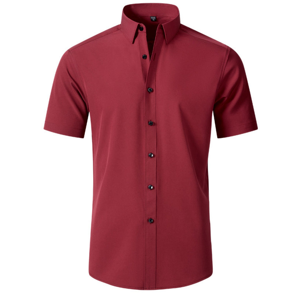 Men's Solid Color Simple Business Thin Shirt