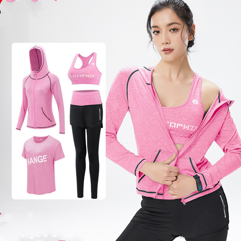 Running gym Yoga suit Four-piece suit null