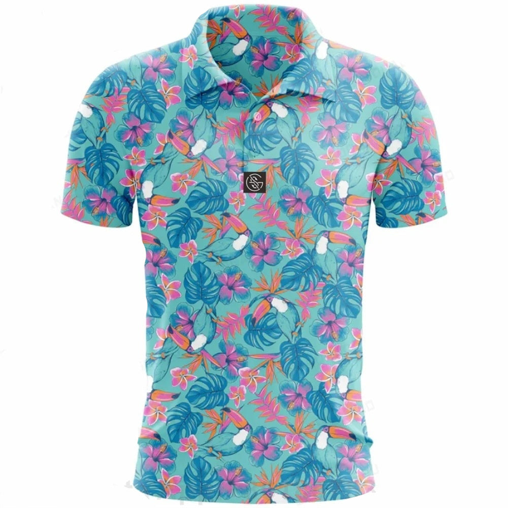 Polo Shirt Men's Quick-dry Army Golf Polo Shirt