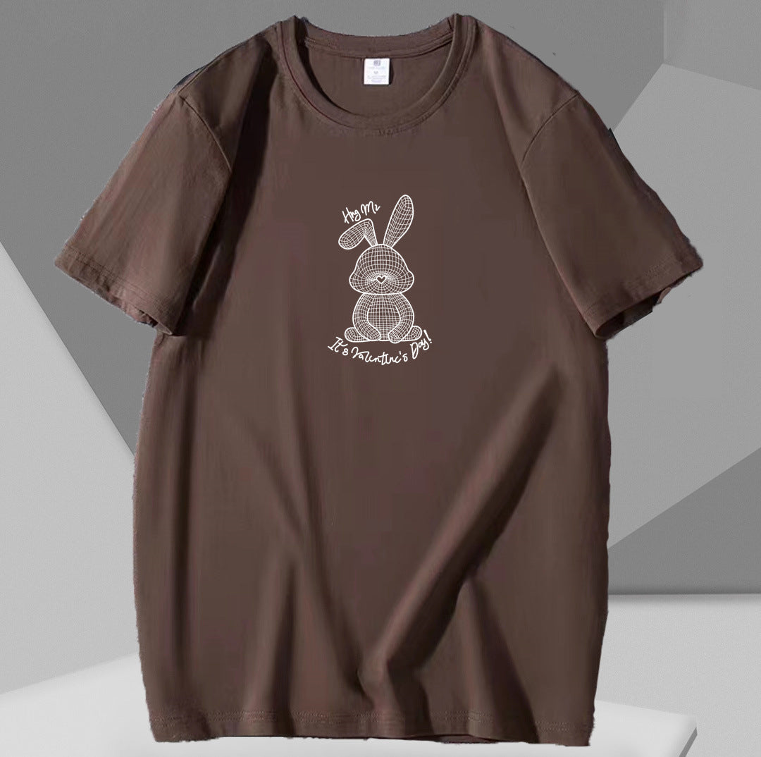 Spring Men's Round Neck Loose Half Sleeve Plus-sized Plus Size