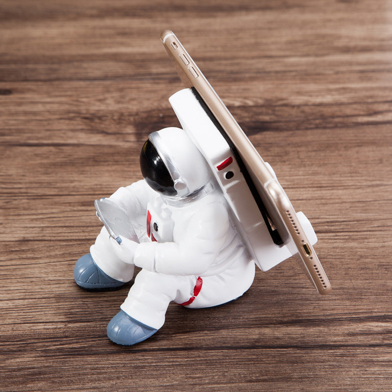 Simple Astronaut Mobile Phone Stand Student Desktop Holder Cute Spaceman Cell Phone Holder Creative Gift Small Desk Decoration null