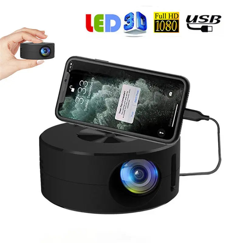 Smart Projector WiFi Portable 1080P Home Theater Video LED Mini Projector For Home Theaters Media Player null