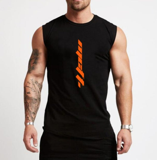 Gym Sleeveless Shirt Cotton Tank Top for Men Sportswear Vest null