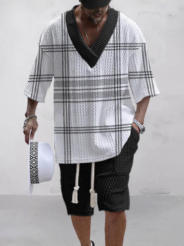 Fashion Men's Summer Loose Short Sports Suit