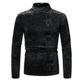New Men's Long-sleeve Fashionable Velvet High-neck Undershirt