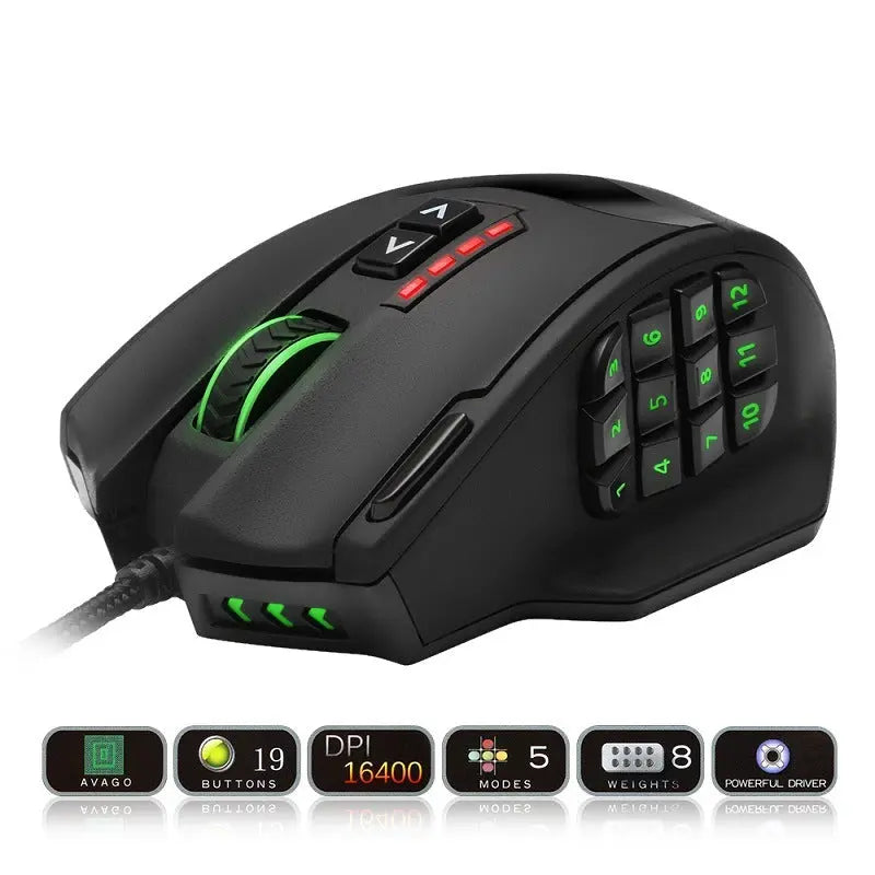 RGB backlit gaming mouse null