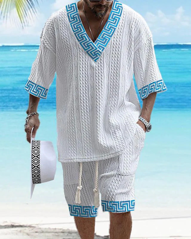 Fashion Men's Summer Loose Short Sports Suit