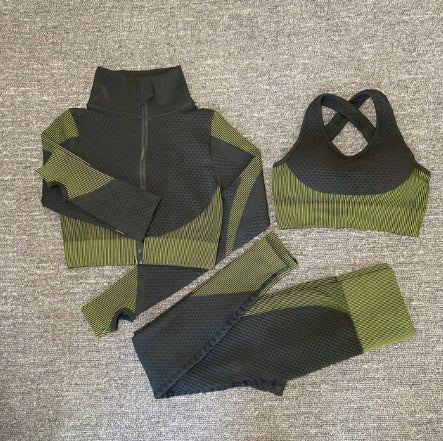 Yoga sets female sport gym suit null